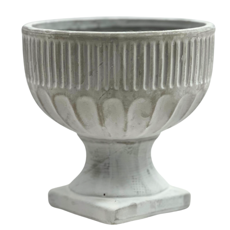 5" Terracotta Planter- White