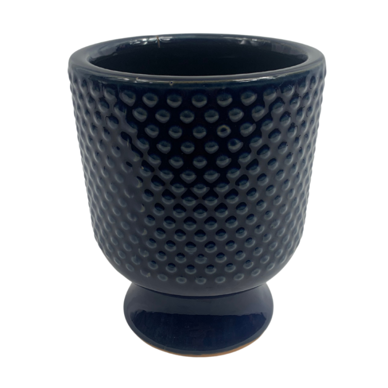 4" Embossed Blue Magic Planter