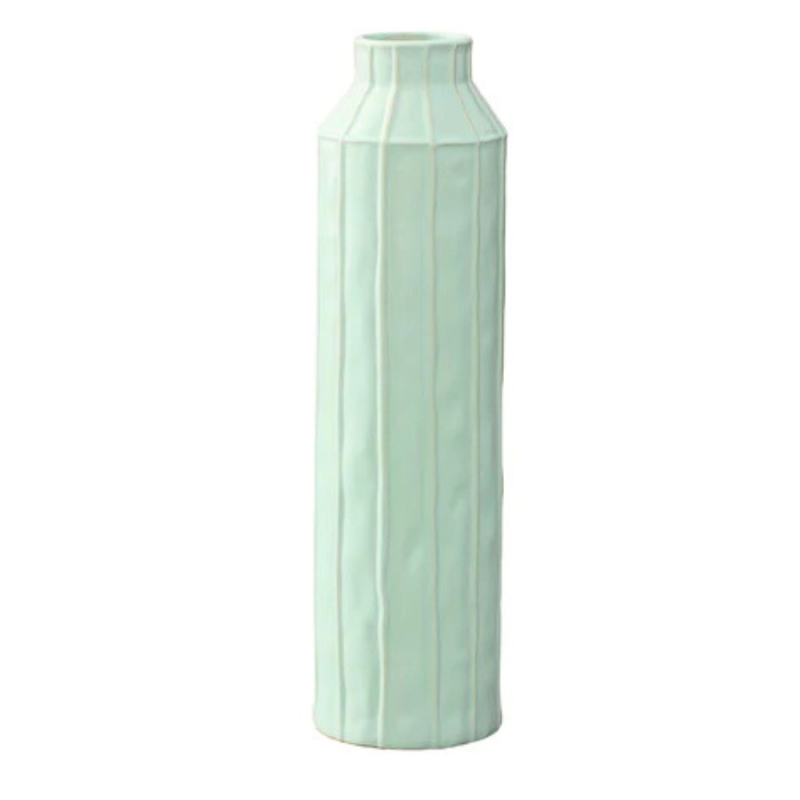 14" Ceramic Round Vase - Sky Blue