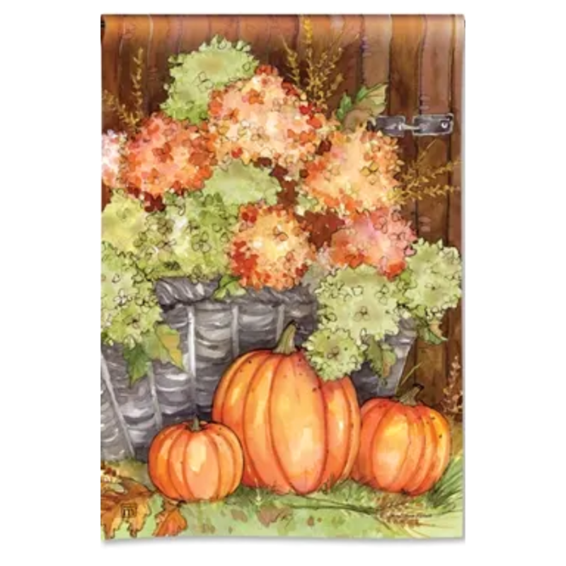 Fall Hydrangeas Garden Flag