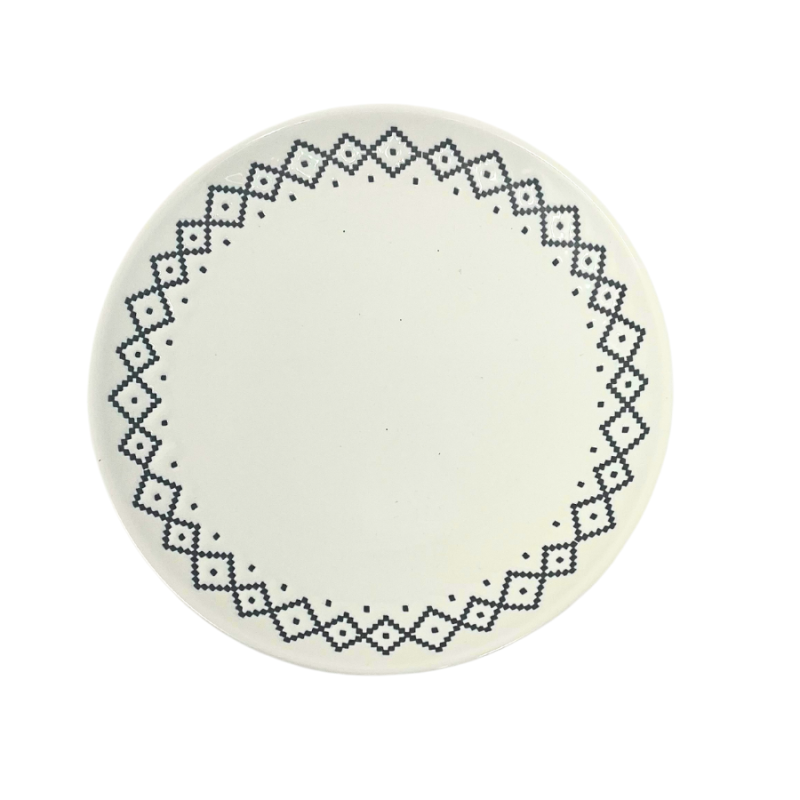 6" Diamond & Dot Appetizer Plate