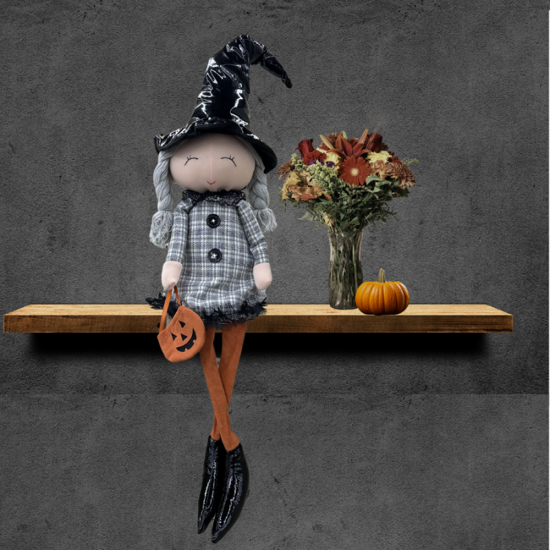 Witch Shelf Sitter with Braids