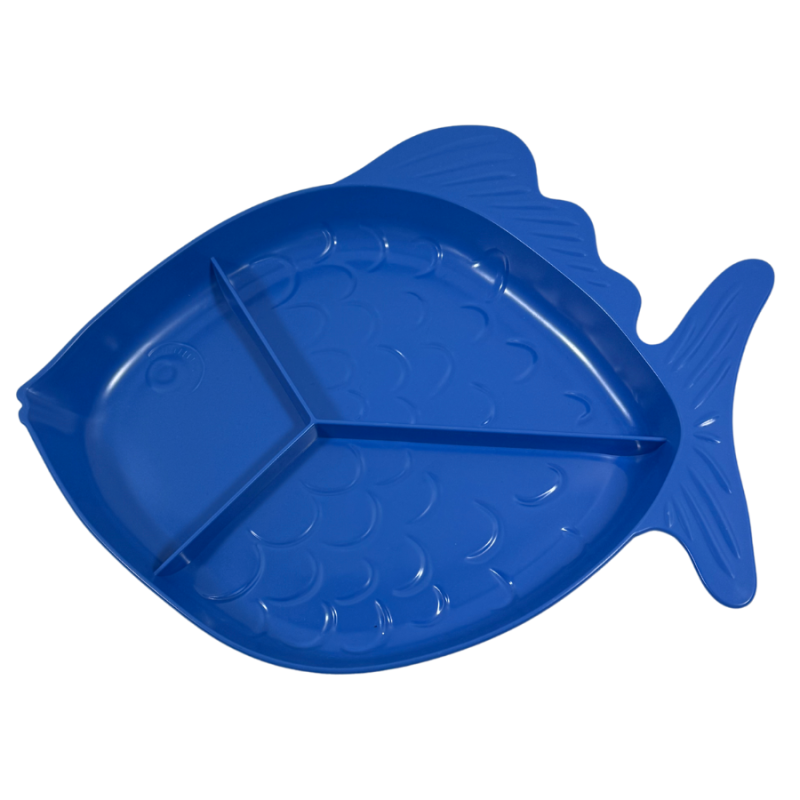 Kids Fish Plate- Blue