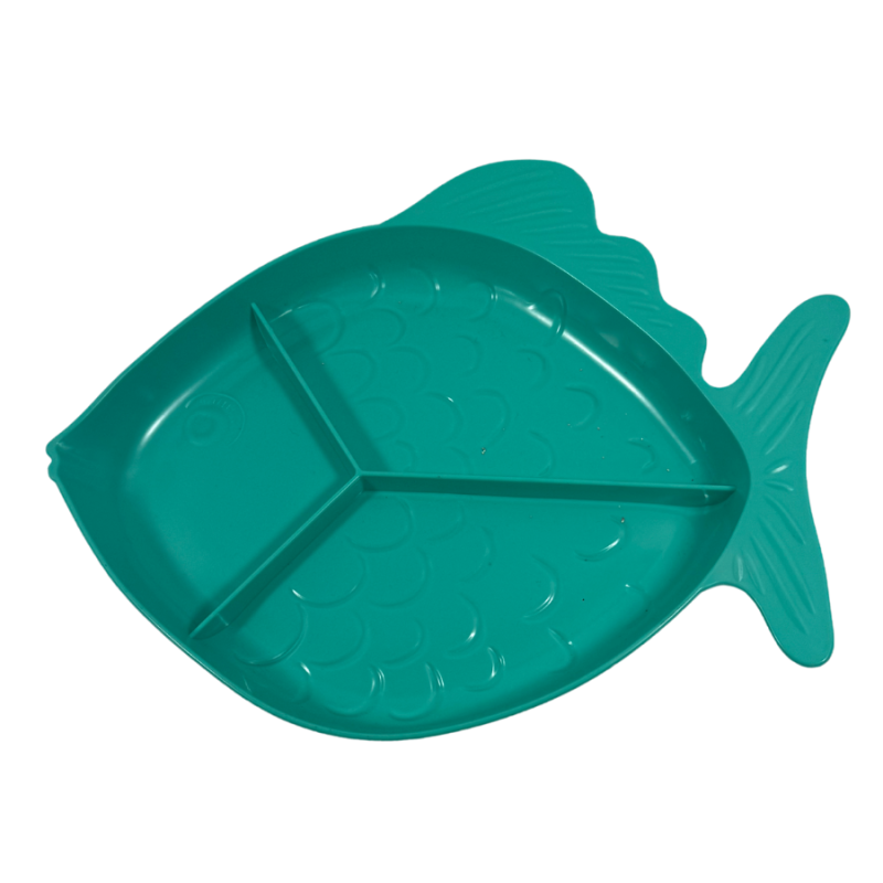 Kids Fish Plate- Aqua