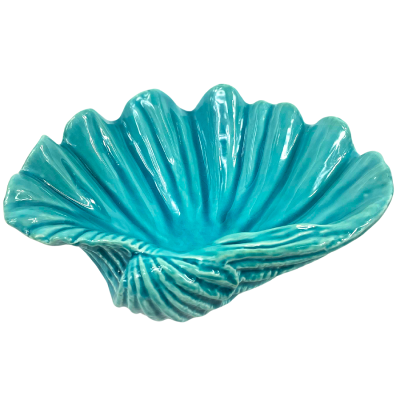 Ocean Blue Ceramic Decorative Shell