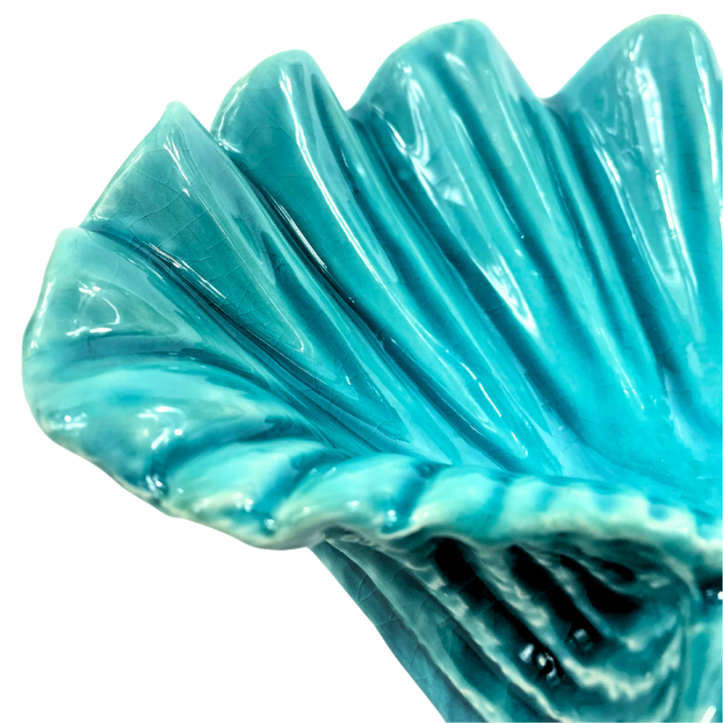 Ocean Blue Ceramic Decorative Shell