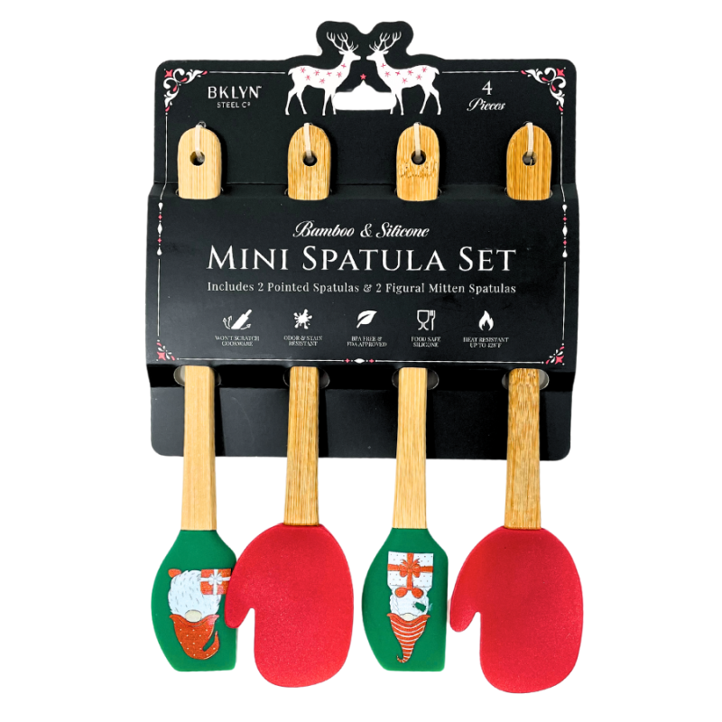 4pc Mini Pointed Spatulas Set - Gnome