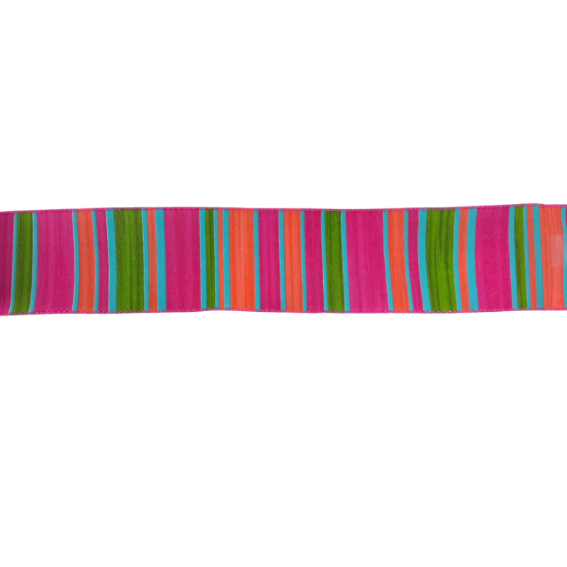 1.5" x 10yd Spring Stripped Ribbon