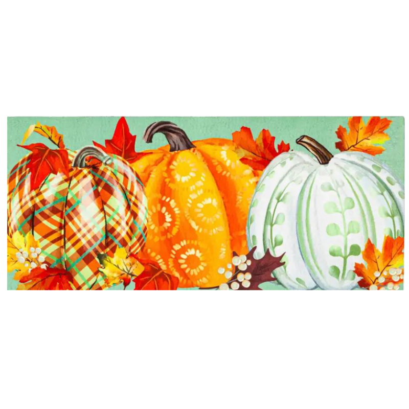 Painted Fall Pumpkins Medium Mat Insert