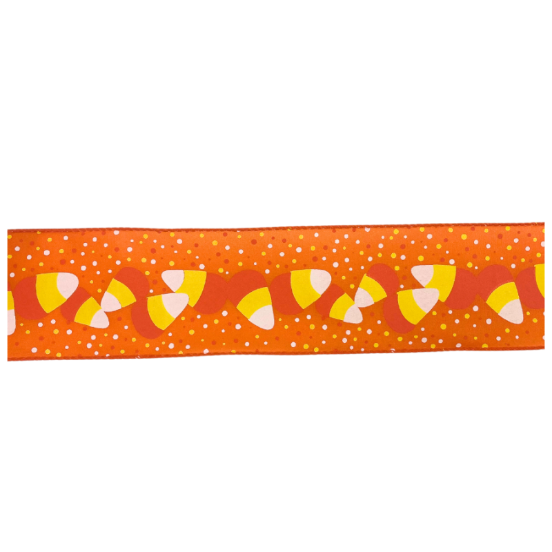 2.5" x 10yd Candy Corn Ribbon