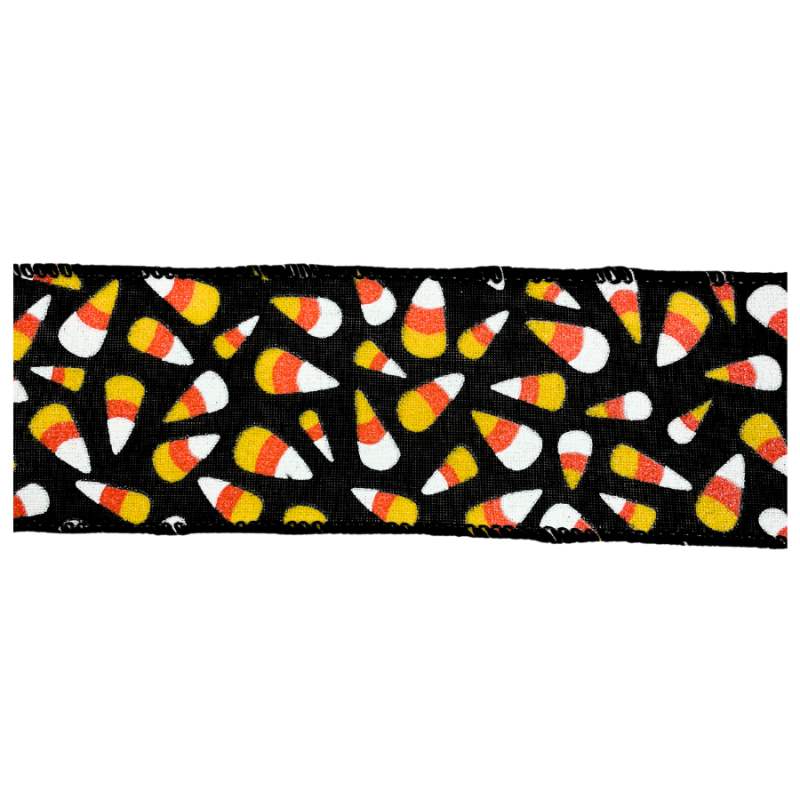 2.5" x 10yd Candy Corn Wired Ribbon