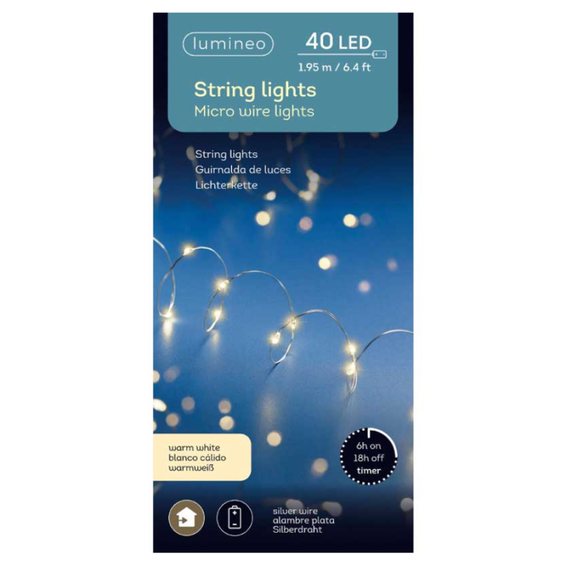 Micro Wire String Lights- 40 LED