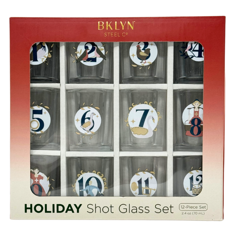 12pc Shot Set- 12 Days of Christmas