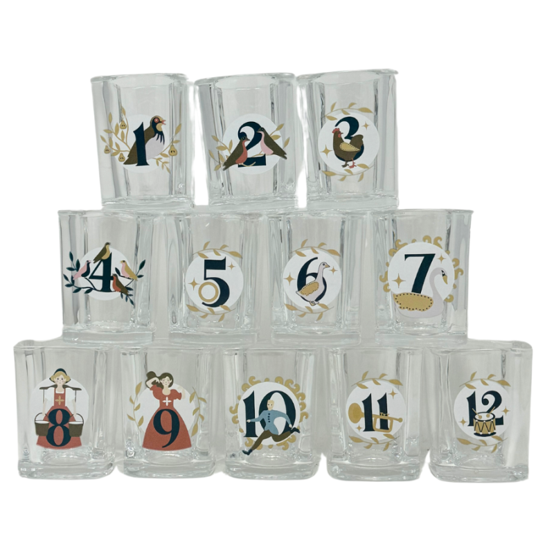 12pc Shot Set- 12 Days of Christmas