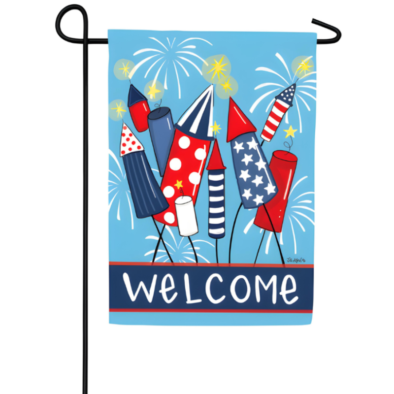 Fireworks Garden Flag