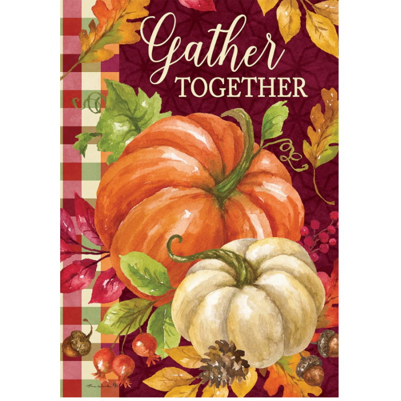 Gather Pumpkins Garden Flag