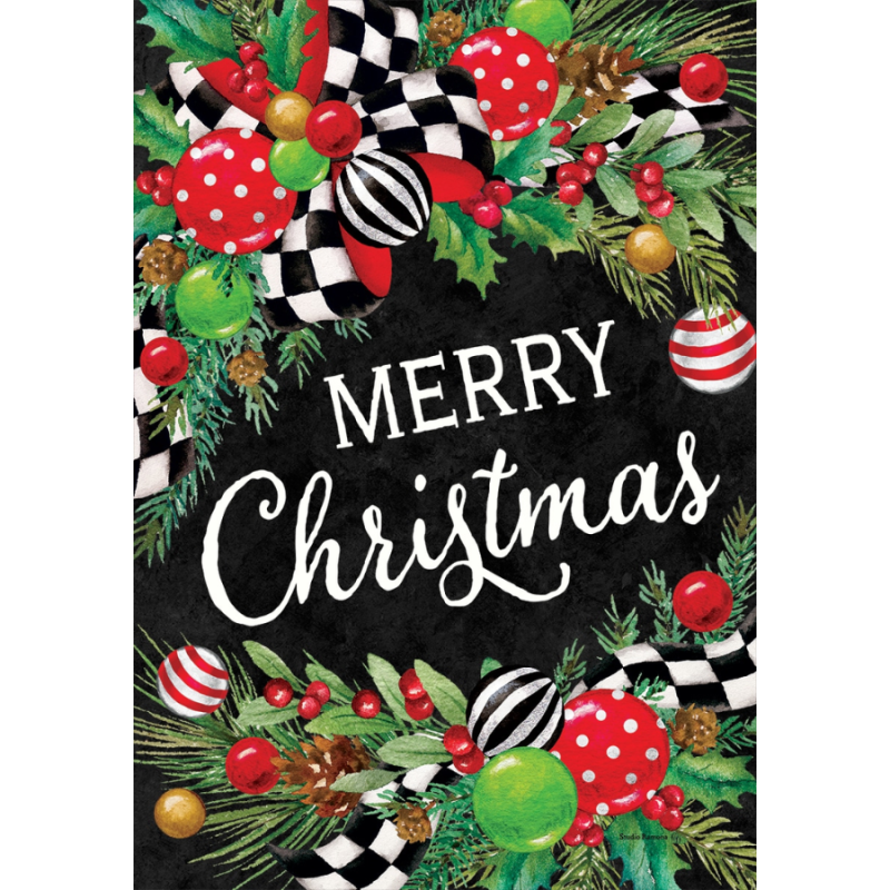 Christmas Swag Garden Flag