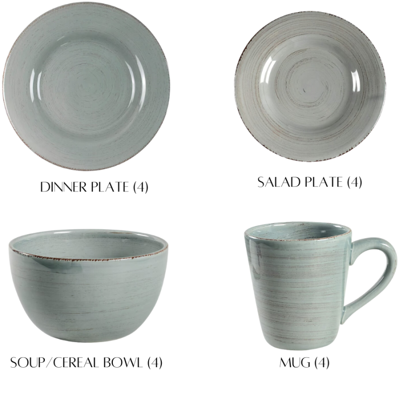 Sonoma Dinnerware 16 pc Collection - Slate Blue