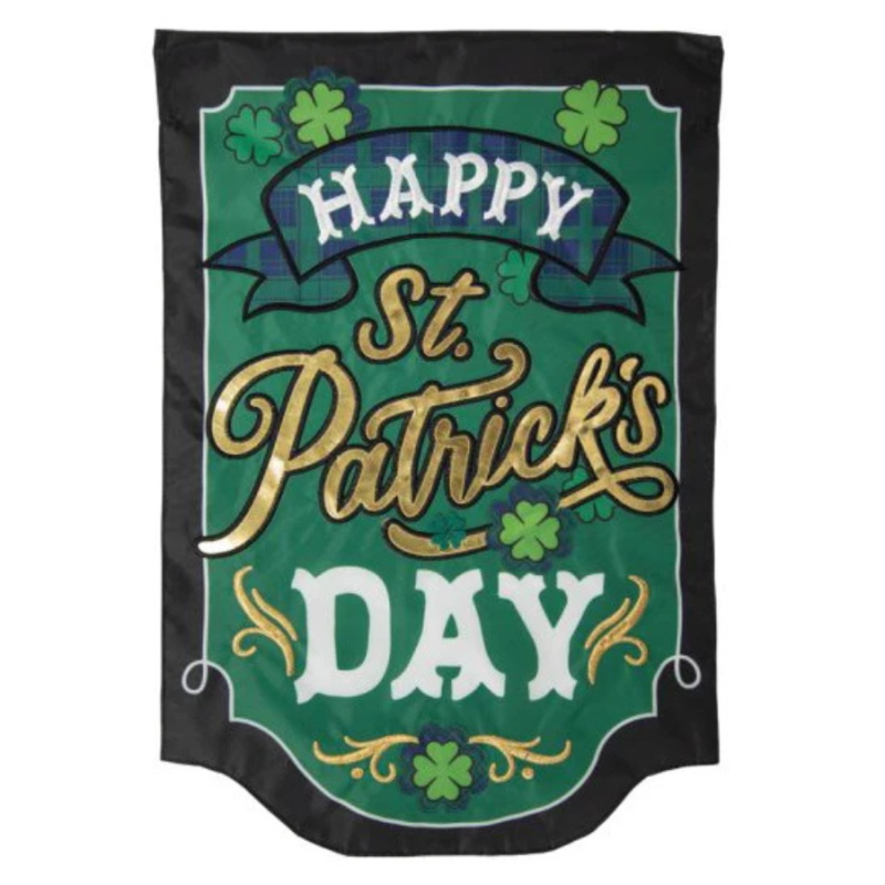 St Patrick's Day Rounded Garden Flag