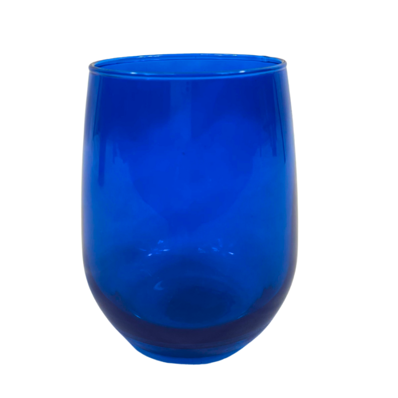 Cobalt Blue Stemless Wine Glass