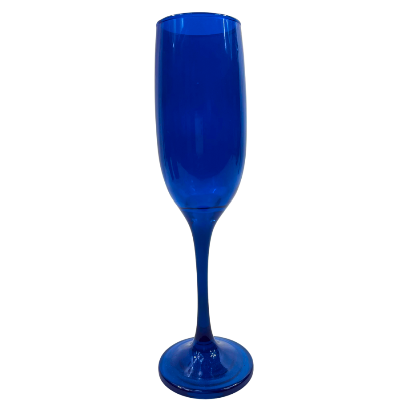 Cobalt Blue Champagne Flute