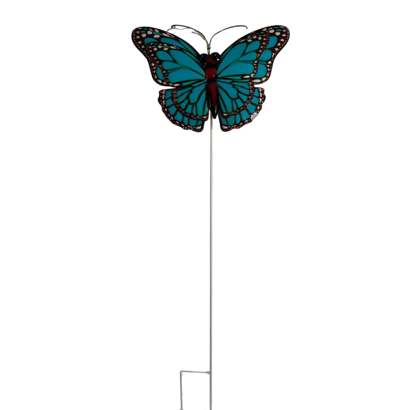 Blue Butterfly Hanging Sign / Detachable Stake