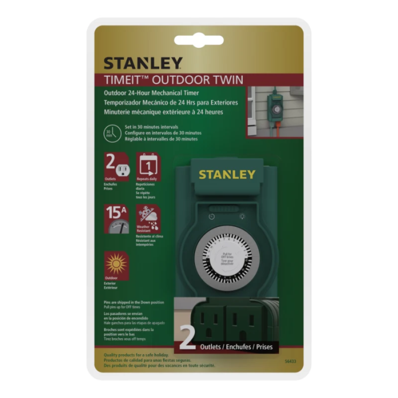 Stanley 2-Outlet Outdoor 24 Hour Timer