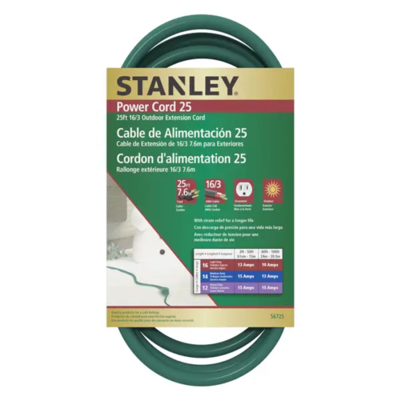 Stanley 25ft Power Extension Cord