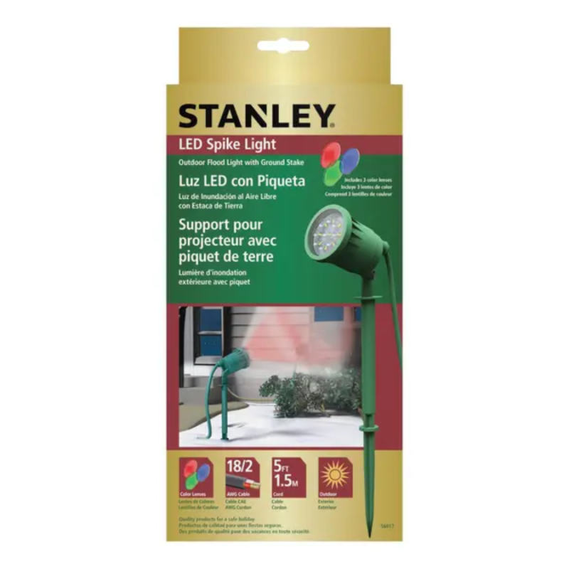 Stanley 17" Clear LED Spotlight with Color Lenses