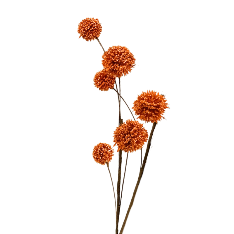 30" Snowball Allium Spray - Burnt Orange