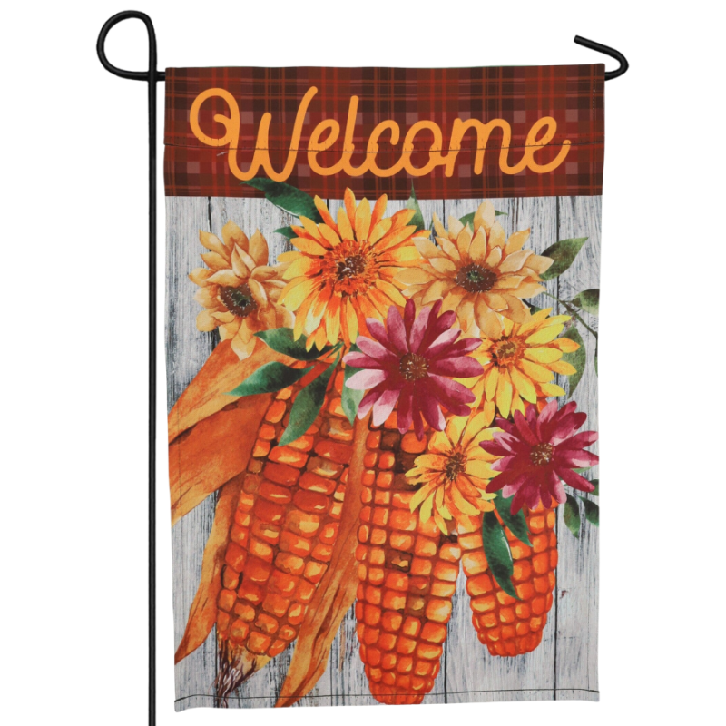 Floral Corn Garden Flag