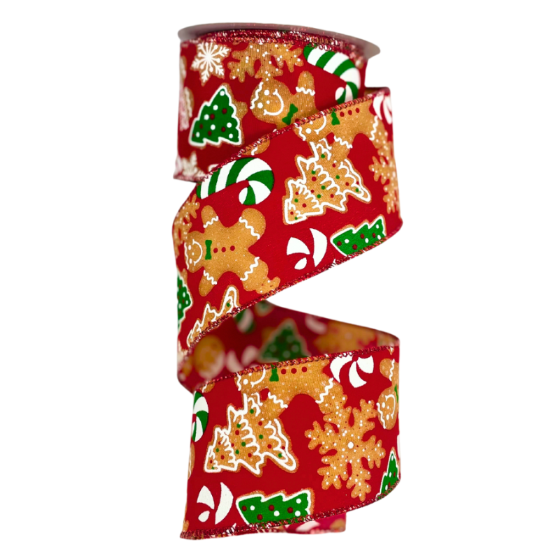 2.5" x 10yd Christmas Cookies Ribbon