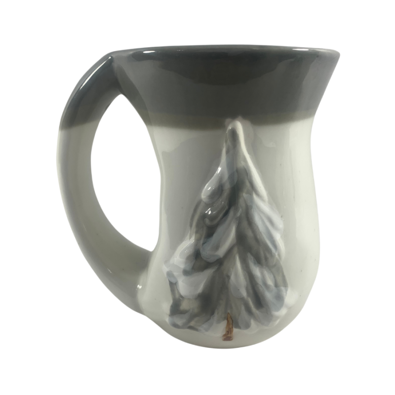 16oz Gray Evergreen Tree Cozy Mug