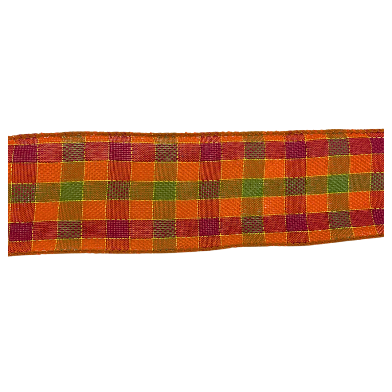 2.5" x 10yd Autumn Plaid Ribbon