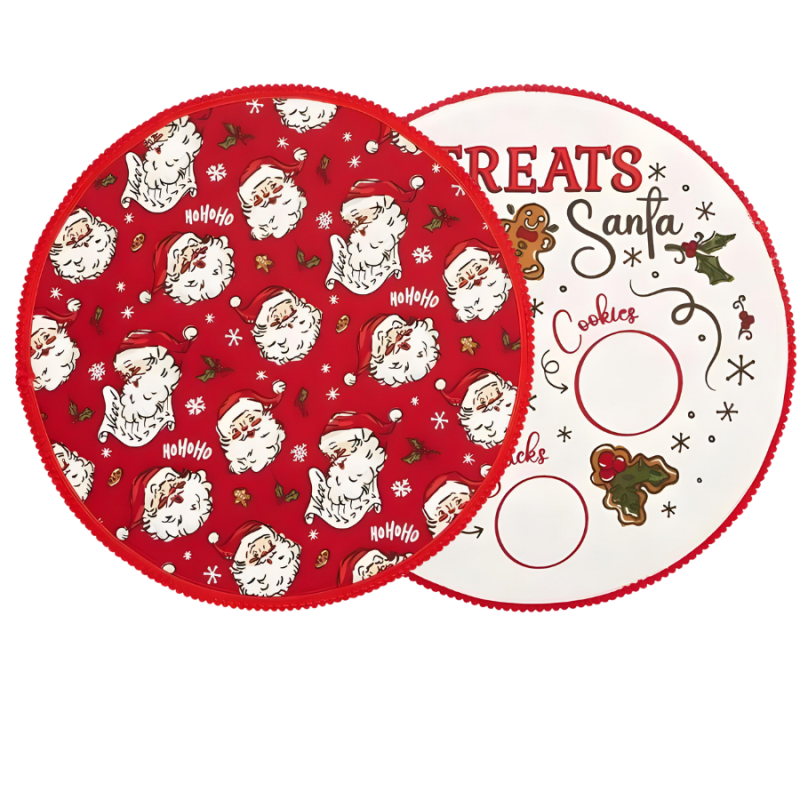 Cookies For Santa Embellished Round Dual Sided Placemat