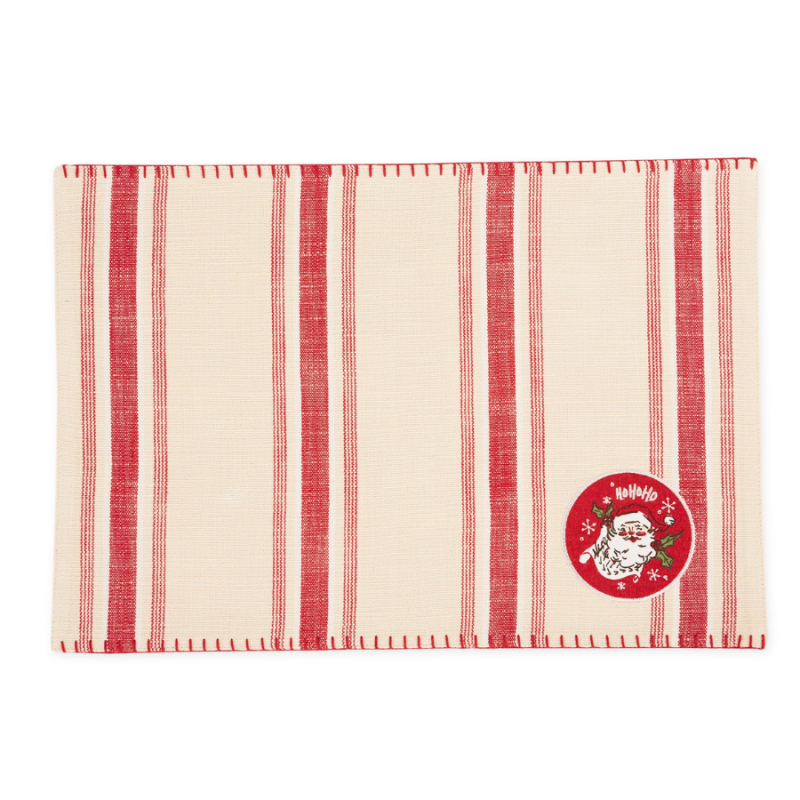 Jolly Santa Embellished Dual Sided Placemat