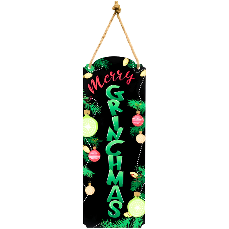 18" Metal Wall Plaque - Grinchmas