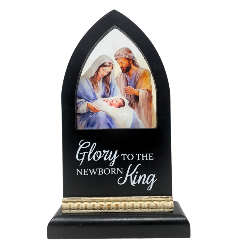 Beaded Window - Newborn King Plaque