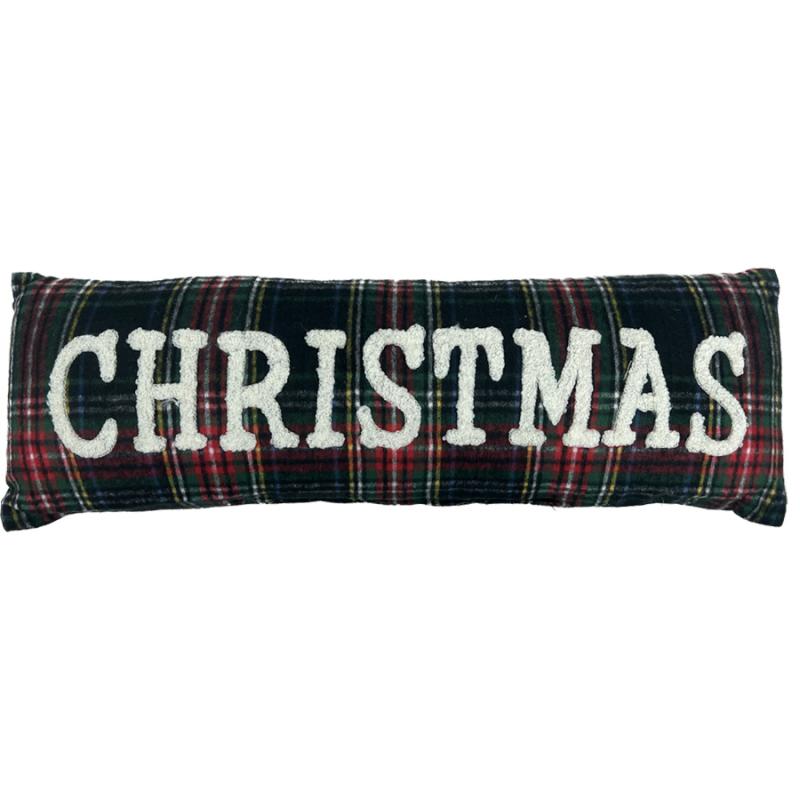 6" x 18" Christmas Plaided Pillow