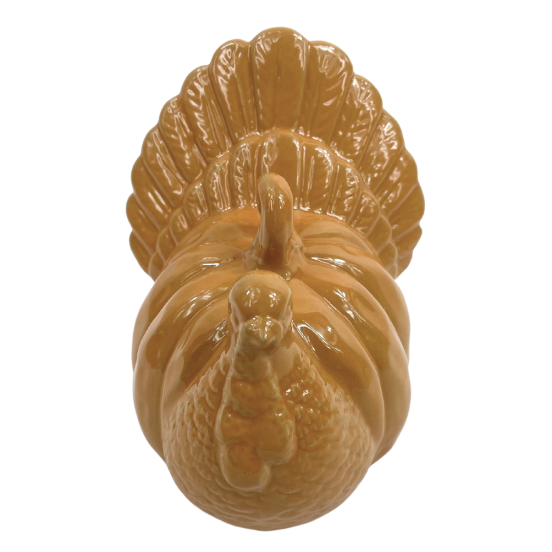 Turkey-Pumpkin Figurine - Brown