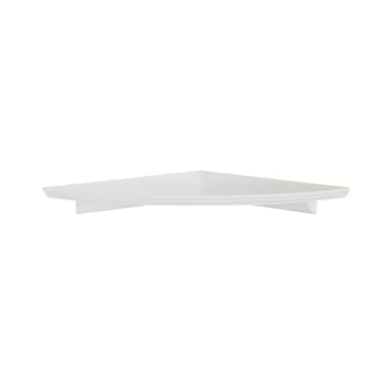 12" White Corner Shelf