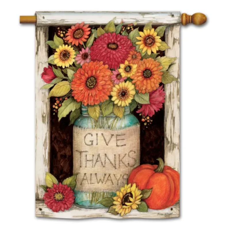 Fall Mason Jar House Flag