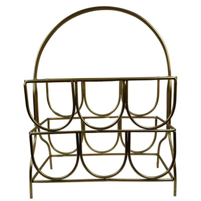 17" Gold Wine Rack