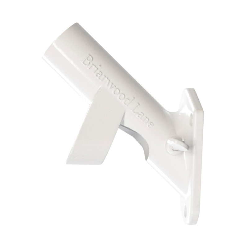 White 2 Position Metal Flag Pole Bracket