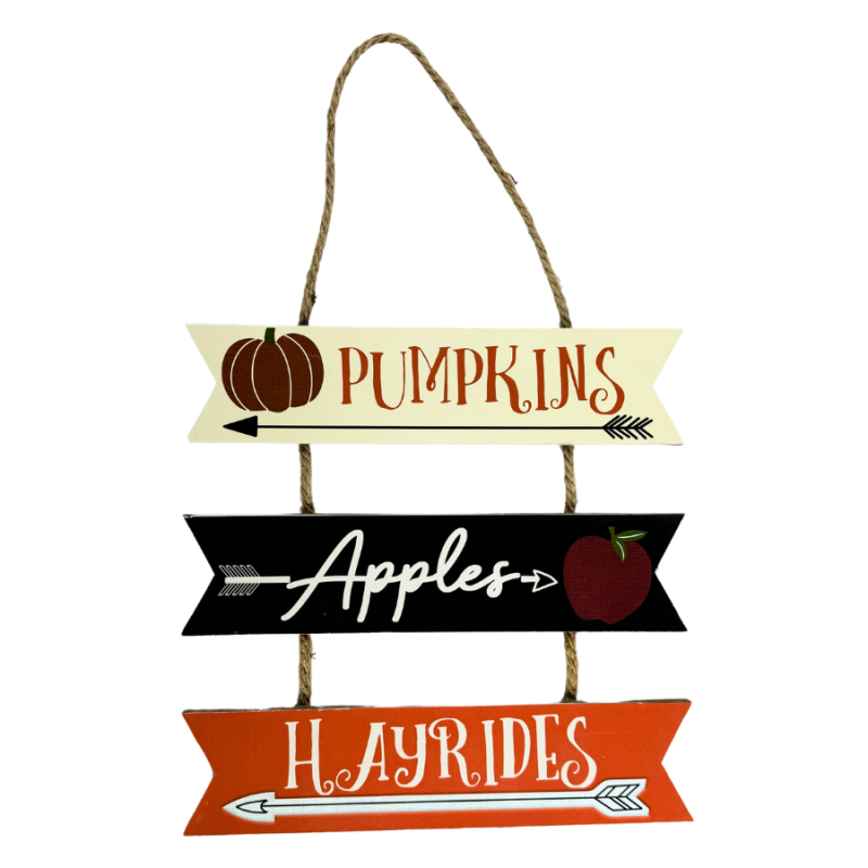 3 Arrow Hanging Fall Wall Sign