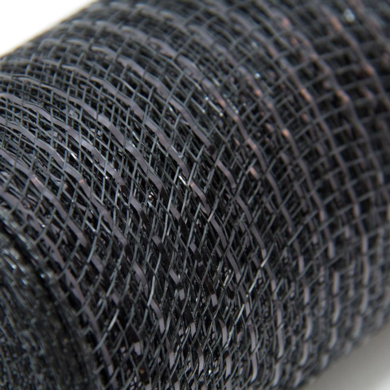 10"x10yd Metallic Deco Mesh - Black