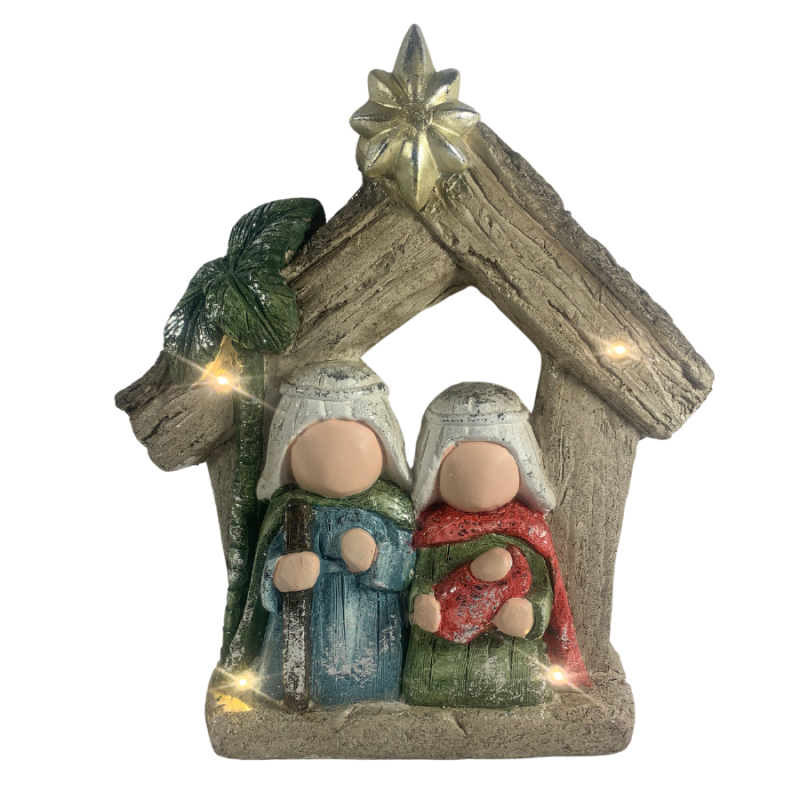 13" Nativity w/ LED Decor