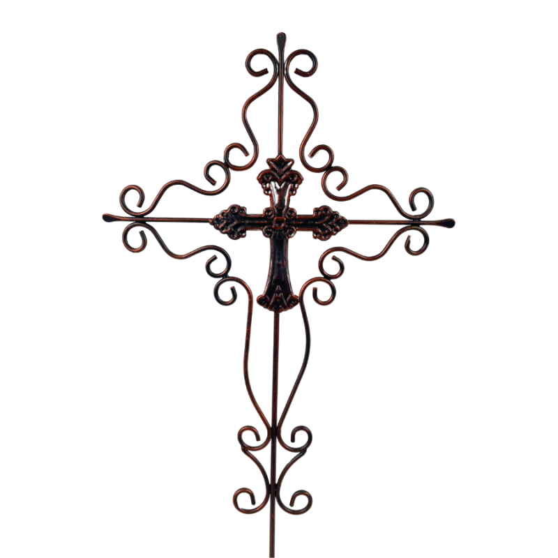 24" Bronze Cross Stake