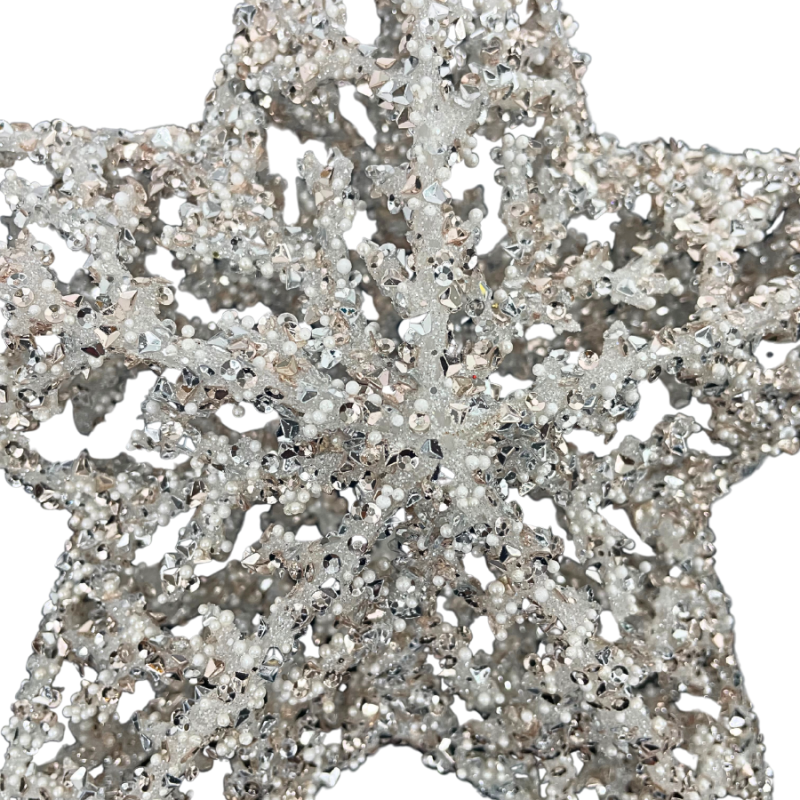 10.5" Beaded 3D Star Ornament