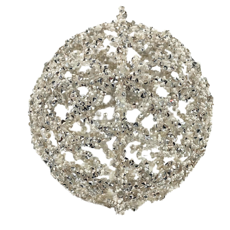 6.5" Sequined 3D Ball Ornament